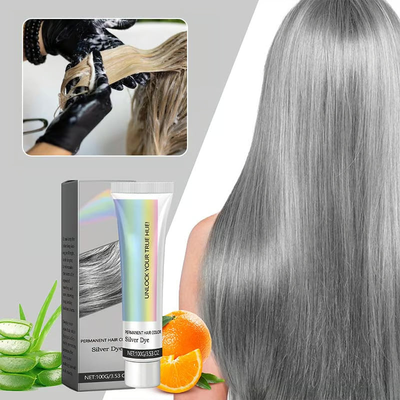 🎁Extrato de Essência Natural 2 em 1 Tintura de Cabelo Prata
