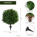 Árvore Topiária Esférica de Cedro Artificial Resistente a UV