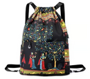 🔥drawstring dobrável grande capacidade de viagem Esportes de mochila